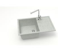 Мойка AQUADREAM матовая 161/Q10 (светло серая), прямоуг с крылом, 750x505x218 УТ000026796