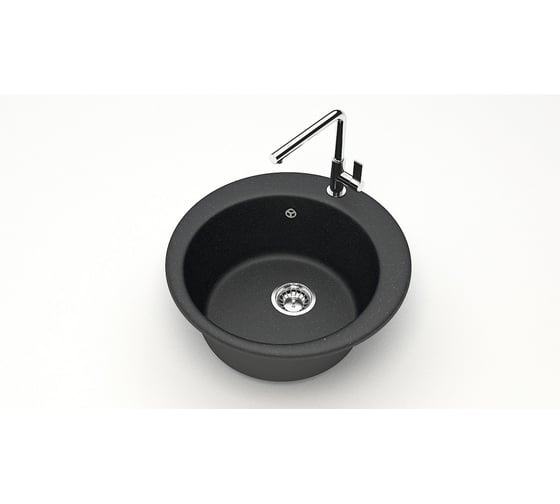 Мойка AQUADREAM матовая 30/Q4 (черный), круглая, 475x180 УТ000026767