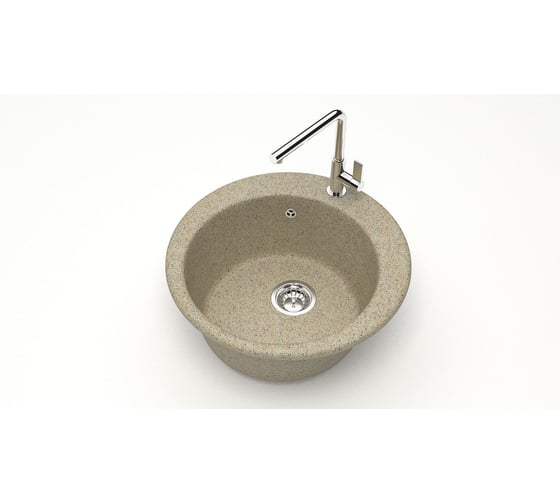 Мойка AQUADREAM матовая 30/Q5 (песочый), круглая, 475x180 УТ000026768