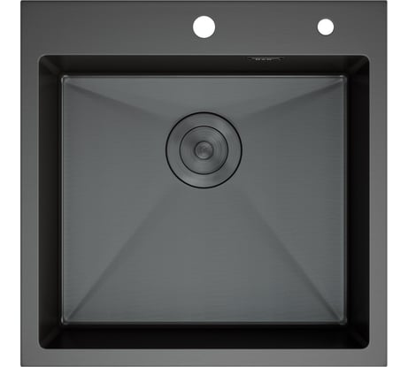 Кухонная мойка D&K нержавеющая сталь, графит, в комплекте с сифоном, корзиной, дозатором DKS505 DKS505006