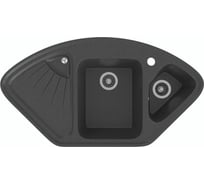 Врезная кухонная мойка GammaStone черная GS-16-08