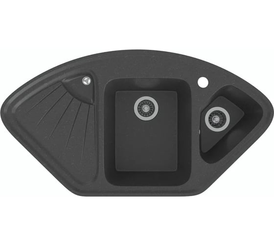 Врезная кухонная мойка GammaStone черная GS-16-08