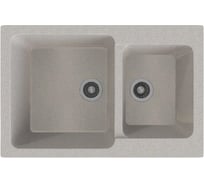 Врезная кухонная мойка GammaStone светло-серая GS-13-10