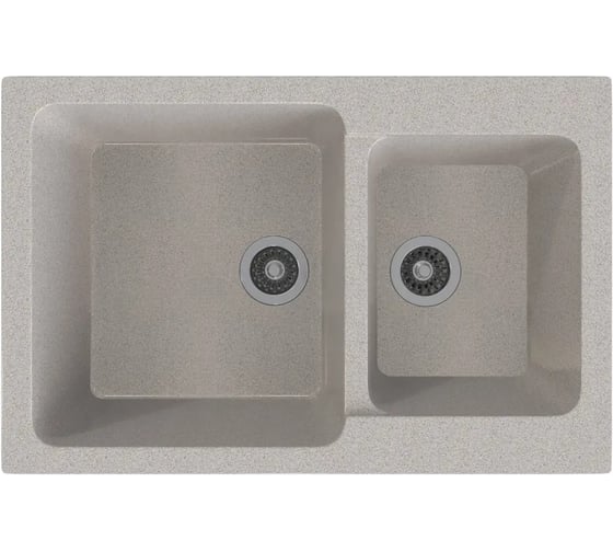Врезная кухонная мойка GammaStone светло-серая GS-13-10