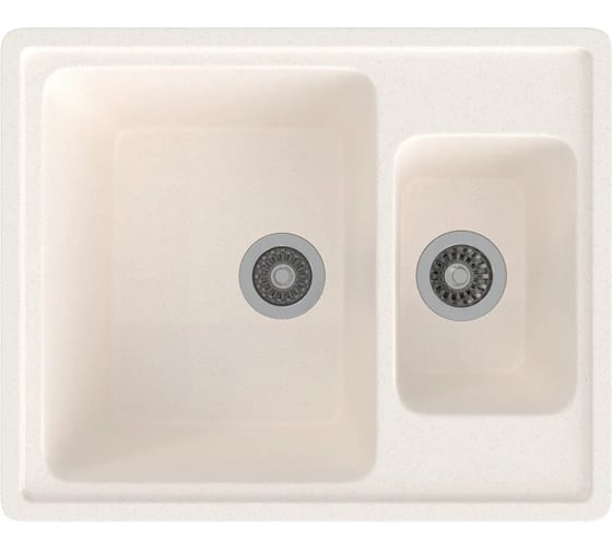 Врезная кухонная мойка белый GammaStone GS-19-31 1