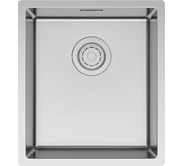 Кухонная мойка Paulmark YUNI 39 UNI, брашированная нержавеющая сталь, 390х440мм, YU39-BS