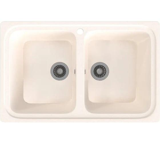 Врезная кухонная мойка GammaStone белая GS-12-31 1