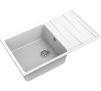 Мойка мрамор GRANFEST LEVEL чаша+кр 860х500 белый GF-LV-860L