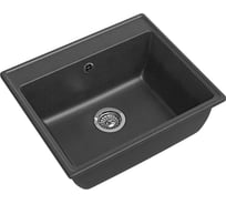 Мойка GRANFEST мрамор VERTEX 1-чаша, 580х500 мм., графит GF-V-580