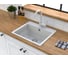 Мойка GRANFEST мрамор VERTEX 1-чаша, 580х500 мм., графит GF-V-580 3