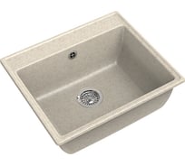 Мойка GRANFEST мрамор VERTEX 1-чаша, 580х500 мм., бежевый GF-V-580