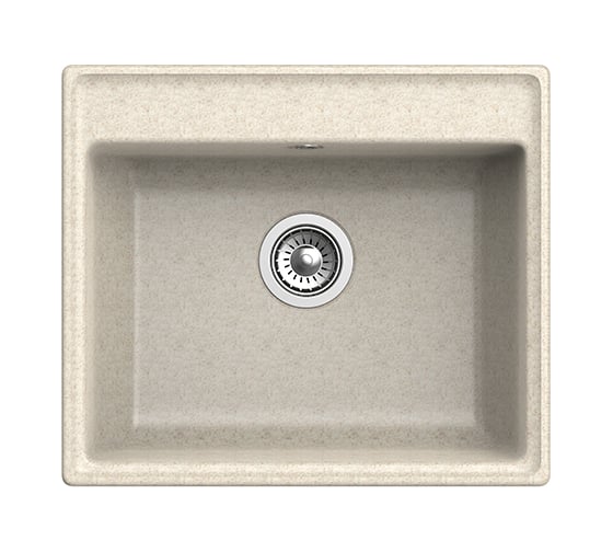 Мойка GRANFEST мрамор VERTEX 1-чаша, 580х500 мм., бежевый GF-V-580