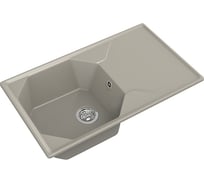 Мойка GRANFEST мрамор UNIQUE чаша+крыло, 840х500, топаз GF-U-840L