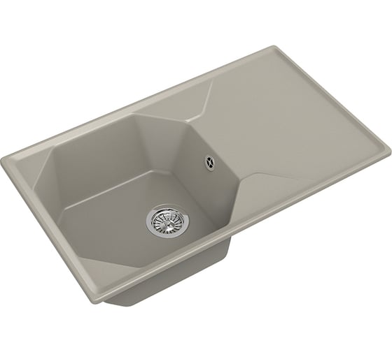 Мойка GRANFEST мрамор UNIQUE чаша+крыло, 840х500, топаз GF-U-840L 1