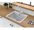 Мойка GRANFEST мрамор VERTEX 1-чаша, 580х500 мм., черный GF-V-580 3