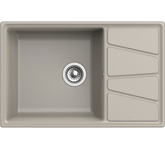Мойка GRANFEST мрамор VERTEX чаша с крылом, 780х500 мм., топаз GF-V-780L