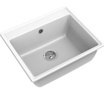 Мойка GRANFEST мрамор VERTEX 1-чаша, 580х500 мм., белый GF-V-580