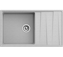 Мойка GRANFEST мрамор LEVEL чаша+крыло, 860х500 мм., серый GF-LV-860L