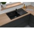 Мойка GRANFEST мрамор LEVEL чаша+крыло, 860х500 мм., серый GF-LV-860L 3