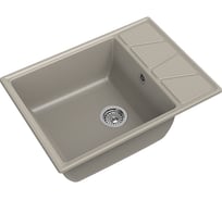 Мойка GRANFEST мрамор VERTEX чаша с крылом 680х500 мм., топаз GF-V-680L