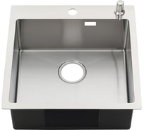 Мойка MELANA R5050HK ProfLine 3,0/200 САТИН врезная квадратная в комплекте с дозатором MLN-R5050HK+дозатор