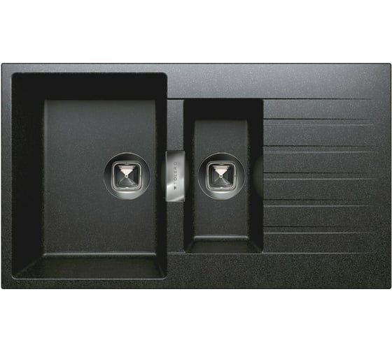 Кухонная мойка Tolero кварцевая, цвет черный TL-860 №911 473905 1