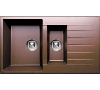 Кухонная мойка Tolero кварцевая, коричневый R-118 №817