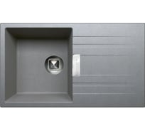 Кухонная мойка Tolero кварцевая, цвет серый металлик TL-750 №001 473776