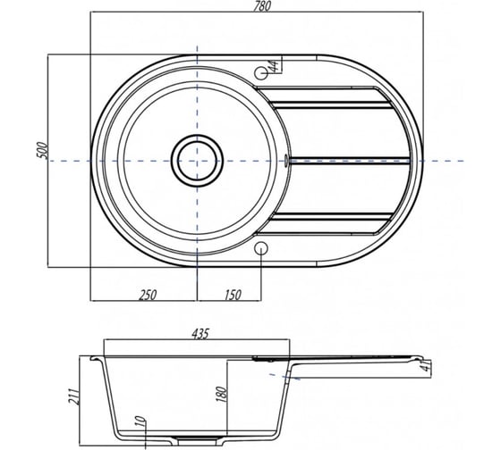 Кухонная Мойка AQUATON Амира Песочный NEW 00040667 1A712932AI220