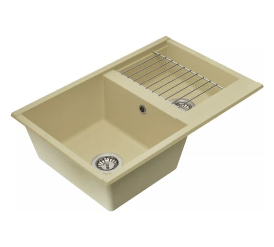 Кухонная Мойка AQUATON Делия 78 DBL Шампань NEW 00064071 1A723132DE290