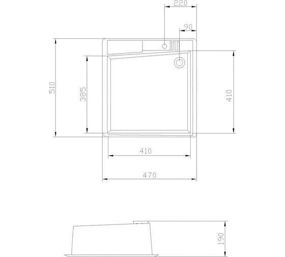 Кухонная Мойка AQUATON Парма 510 470 175мм Песочная аналог тем беж NEW 00040661 1A713032PM220