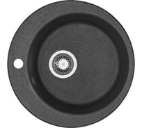 Кухонная Мойка AQUATON Иверия Кругл. 480мм.Графит аналог черн NEW 00040608 1A711032IV210