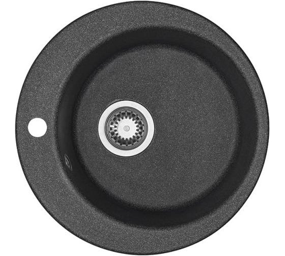 Кухонная Мойка AQUATON Иверия Кругл. 480мм.Графит аналог черн NEW 00040608 1A711032IV210