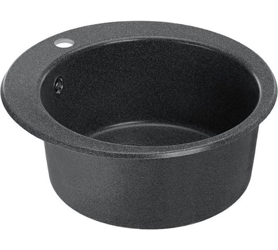 Кухонная Мойка AQUATON Иверия Кругл. 480мм.Графит аналог черн NEW 00040608 1A711032IV210