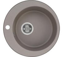 Кухонная Мойка AQUATON Иверия Кругл. 480мм Серый шелк NEW 00040612 1A711032IV250