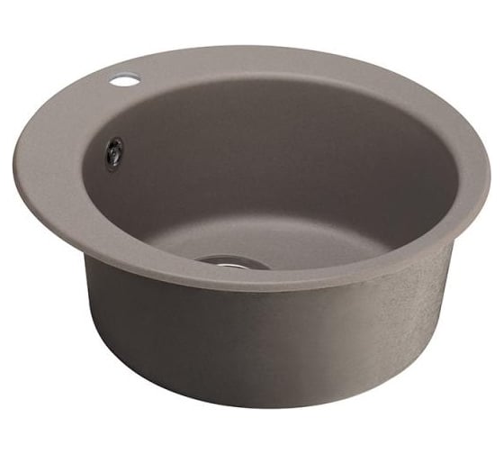 Кухонная Мойка AQUATON Иверия Кругл. 480мм Серый шелк NEW 00040612 1A711032IV250