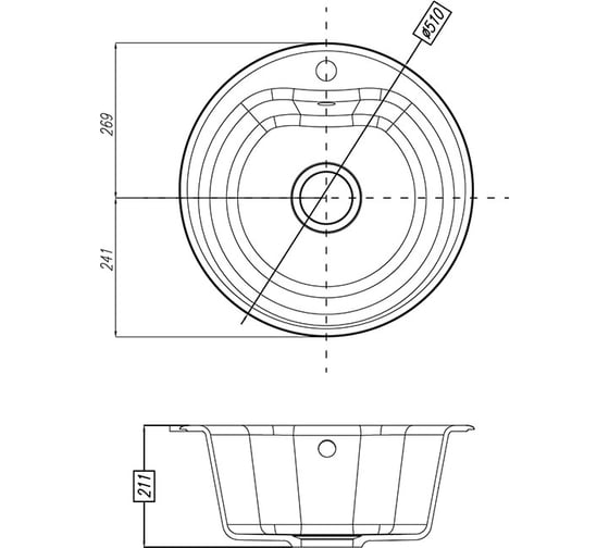 Кухонная Мойка AQUATON Мида Латте NEW 00040622 1A712732MD260