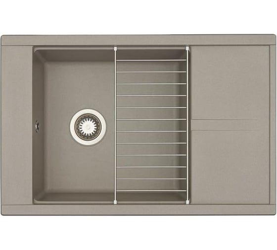 Кухонная Мойка AQUATON Делия 78 Серый шелк NEW 00046741 1A715132DE250