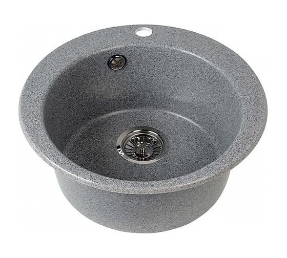 Кухонная Мойка AQUATON Иверия Кругл. 480мм.серая NEW 00034182 1A711032IV230