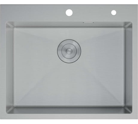 Кухонная мойка из нержавеющей стали D&K сатин, в комплекте с сифоном, корзиной, дозатором DKS604504