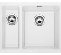 Мойка Blanco SUBLINE 340х160 U SILGRANIT, белая, чаша справа, с отводной арматурой InFino