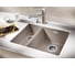 Мойка Blanco SUBLINE 340х160 U SILGRANIT, белая, чаша справа, с отводной арматурой InFino 2