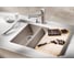 Мойка Blanco SUBLINE 340х160 U SILGRANIT, белая, чаша справа, с отводной арматурой InFino 3