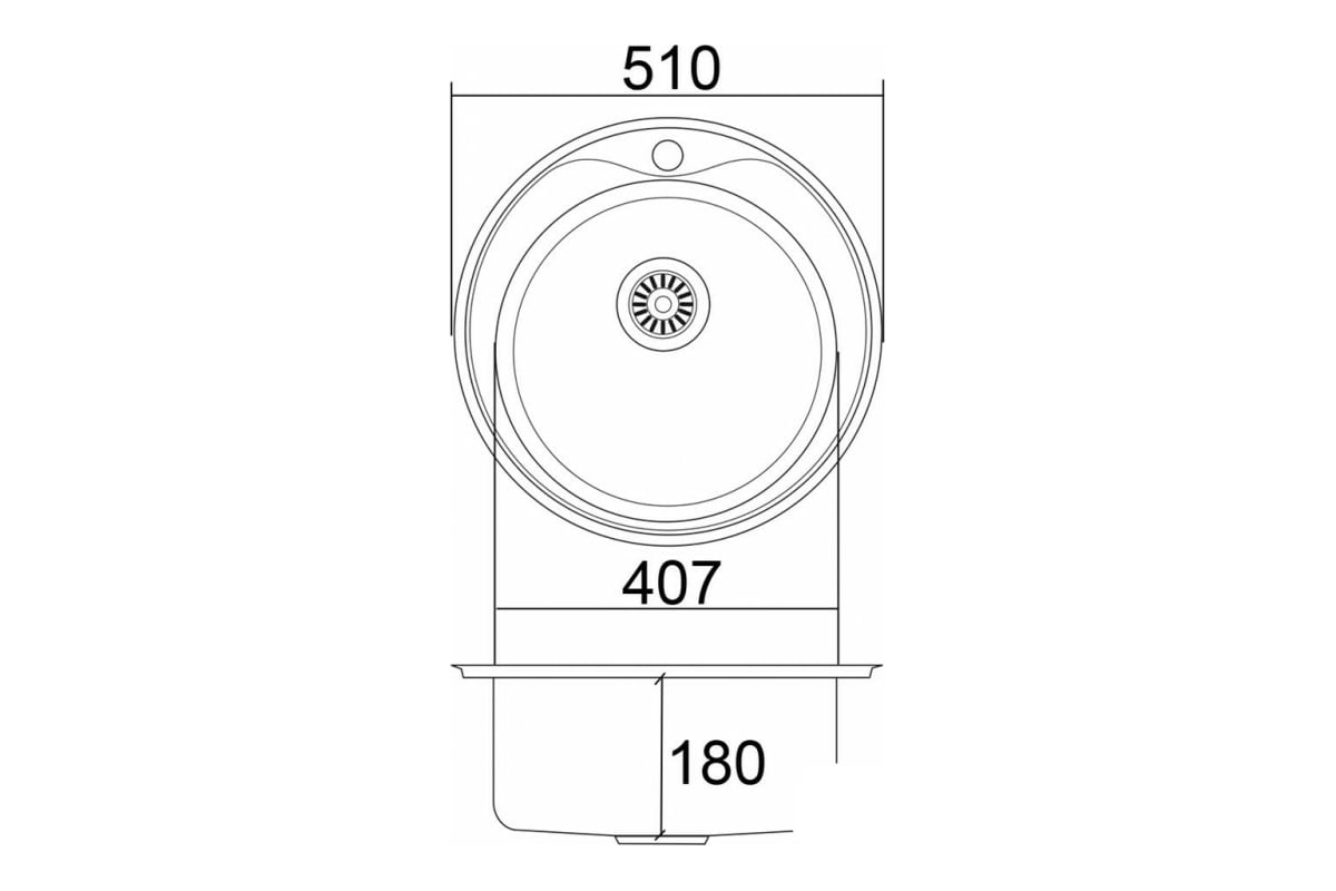 Мойка кухонная врезная 510c