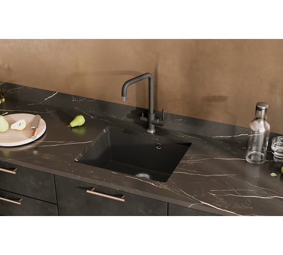 Кухонная мойка ULGRAN Quartz Under бетон 500-05