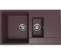 Кухонная мойка ULGRAN Quartz Prima трюфель 860 1,5 K-06