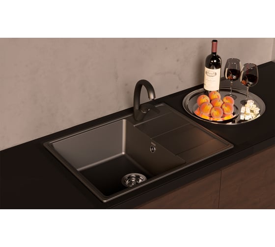 Кухонная мойка ULGRAN Quartz Prima песок 650-10