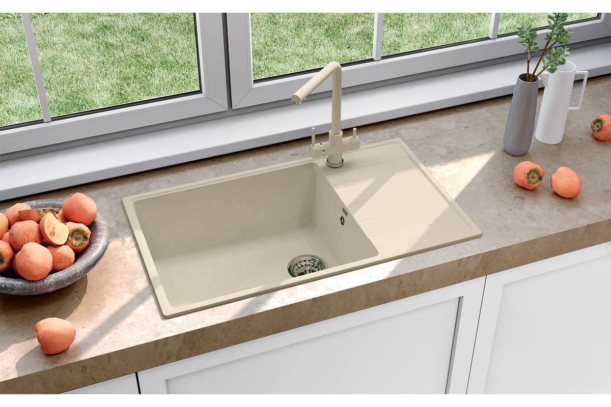 Кухонная мойка ULGRAN Quartz Prima песок 860-10 - выгодная цена, отзывы ...