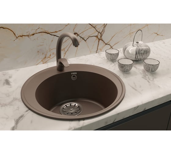 Кухонная мойка ULGRAN Quartz Nora песок 485-10