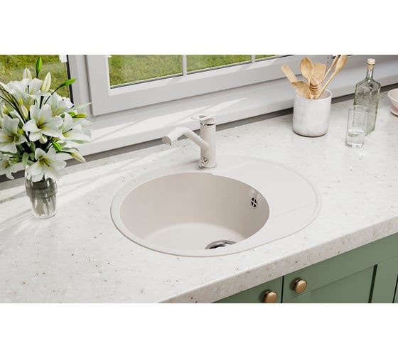 Кухонная мойка ULGRAN Quartz Nora песок 585-10